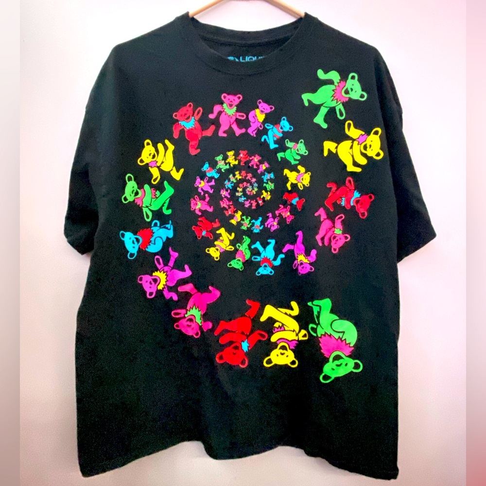 Liquid Blue Grateful Dead Spiral Bears band T shirt